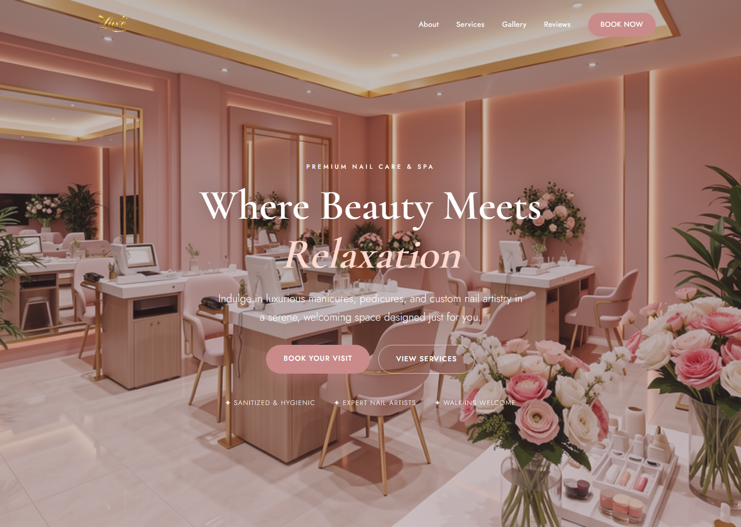 Beauty business website built by BrightFront Digital